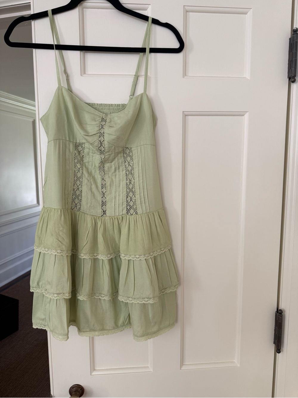 American Eagle light Green Tiered Sundress